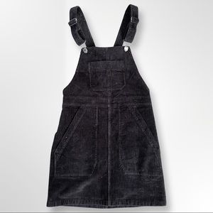 Navy Corduroy Mini Overall Dress